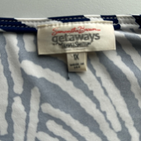 Samantha Brown Getaway  dress by Travel Smith navy white 1X - Picture 6 of 9